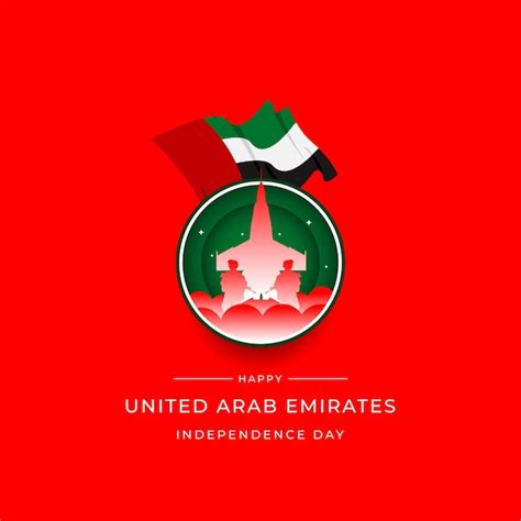 Premium Vector United Arab Emirates National Day Uae Waving Flag