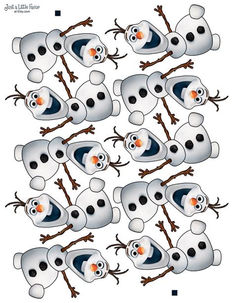 Disney Frozen Olaf Snowman Freebies