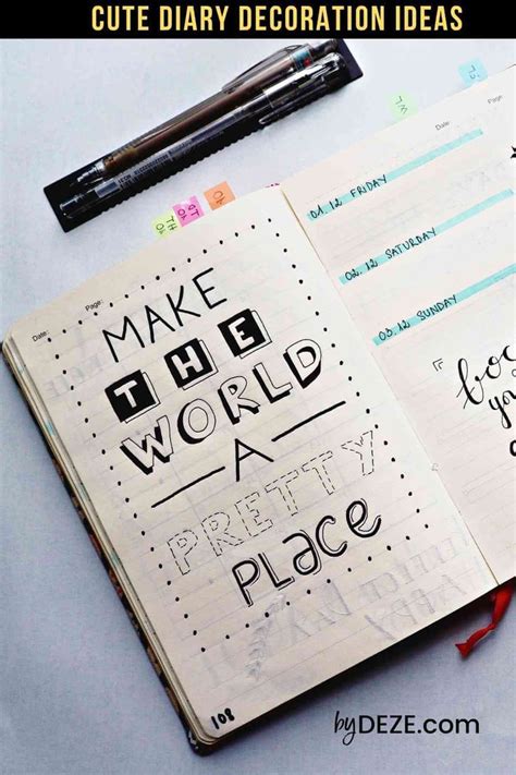 15 Personal Diary Decoration Ideas To Spruce Up Your Journal Artofit