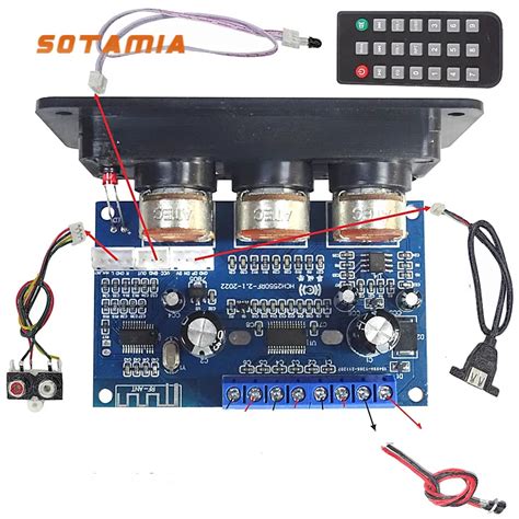 SOTAMIA Bluetooth Amplifier Audio Board 2 1 Subwoofer Amplifier Speaker