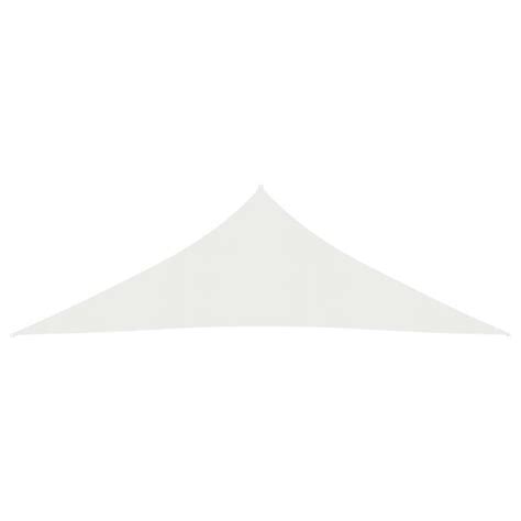 Voile d ombrage triangulaire en PEHD 160 g m² blanc 3x3x4 2 m Pwshymi