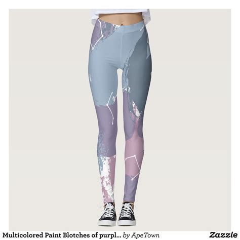 Multicolored Paint Blotches Leggings: Stylish Yoga Pants