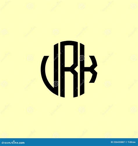 Creative Rounded Initial Letters VRK Logo Stock Vector - Illustration ...