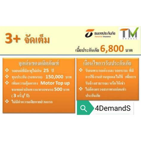 ประกัน 3 รถเก๋ง รถกระบะ ธนชาตประกันภัย Shopee Thailand