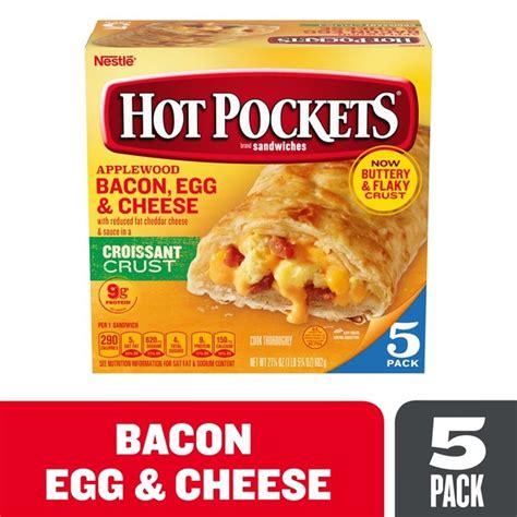 Hot Pockets Applewood Bacon Egg And Cheese Croissant Crust Frozen