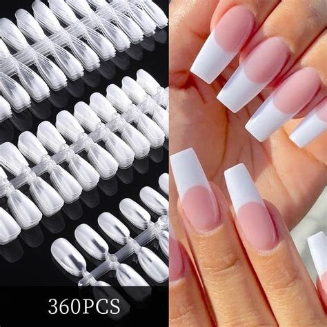 Fake Nails Gel X Tips Extension System Full Cover Sculpted Almond Stiletto Coffin False Nail