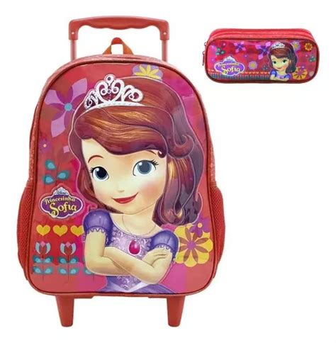 Kit Mochila Infantil Princesa Sofia Tam G Rodinha Escolar MercadoLivre