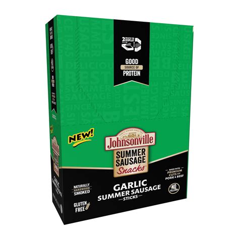 Buy Johnsonville Garlic Summer Sausage 1oz Sticks 24 Count Online At