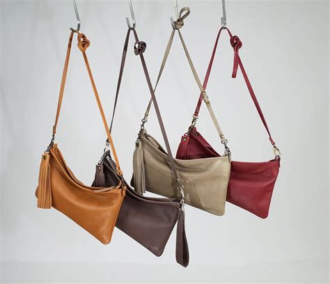 Small Leather Cross Body Bags For Women In Soft Leather Everyday Clutch With Long Strap And