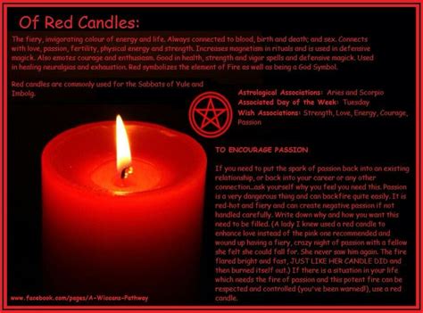 Red Candle Magic Wiccan Witch Wiccan Spells Candle Spells Magick