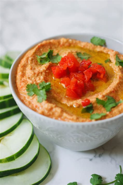 Roasted Red Pepper Zucchini Hummus Paleo Vegan Video What Great