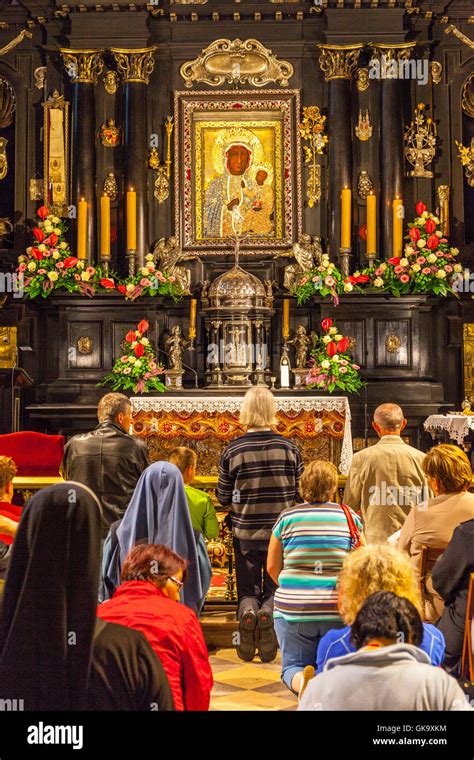 Poland Czestochowa Jasna Gora The Holy Mass In The Black Madonna