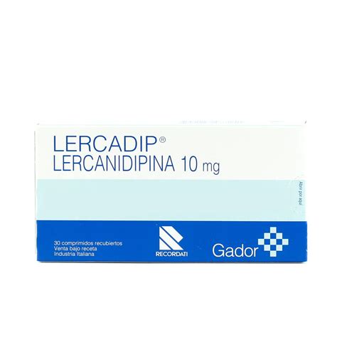 Lercaten ® Lercanidipina 10 Mg Caja De 30 Comprimidos Recubiertos