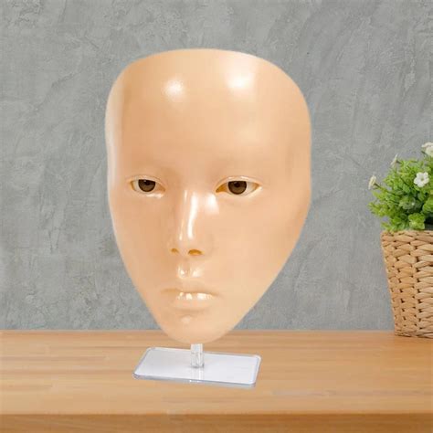 3d Reusable Makeup Practice Face Plate Silicone Makeup Mannequin Beginner S Practice Artificial