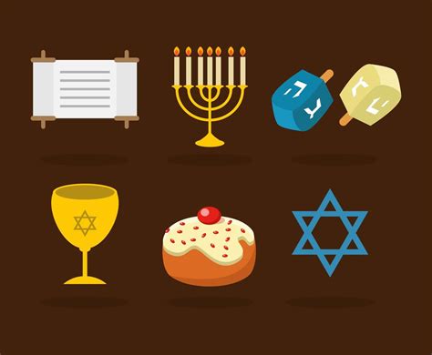 Jewish Objects Illustrations Vector Vector Art & Graphics | freevector.com