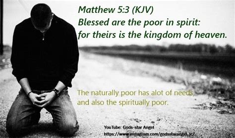 Matthew 53 Kjv Blessed Are The Poor In Spirit For Theirs Is The