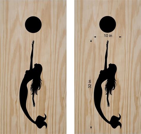 Mermaid Cornhole Board Decals Stickers Graphics Bean Bag Toss Etsy