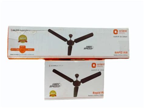 Brown 1200 Mm Orient Rapid Air Ceiling Fan 380 Rpm At ₹ 1180 Piece In