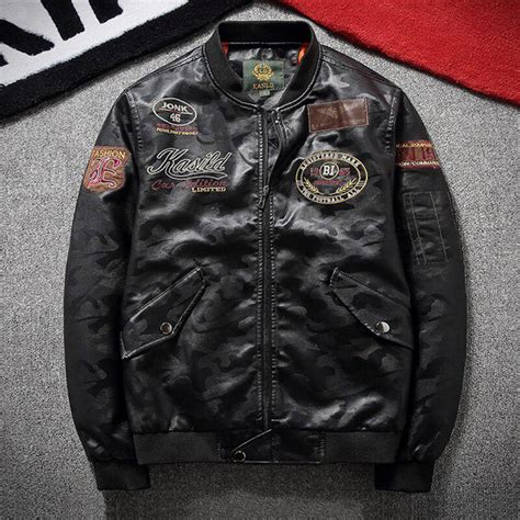 Satın alın Erkekler Motorcu Deri Ceket Vintage Rock Roll Bomber