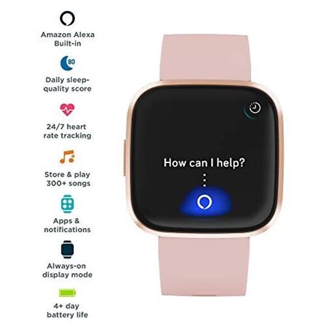 Fitbit Versa 2 Health Fitness Smartwatch With Voice Control Sleep