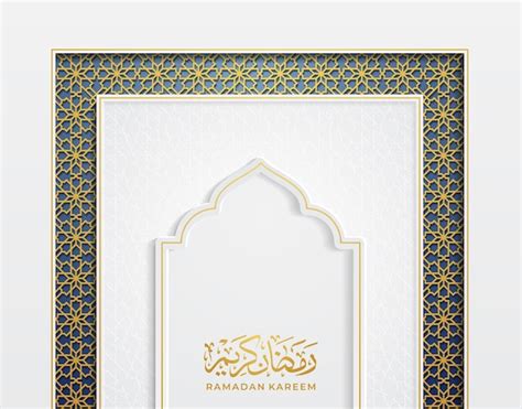 Ramadan Kareem Arco Isl Mico Y Fondo Ornamental De Lujo Dorado Con