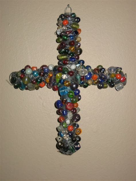 Creations Beaded Wire Cross Bead Wires Beads And Wire Wire Crosses