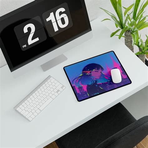 Vaporwave Desk Mat Lofi Desk Mat Lofi Vtuber Room Decor Vaporwave