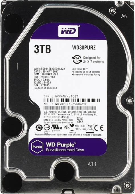 3 ТБ Внутренний жесткий диск Western Digital WD30PURZ (WD30PURZ ...