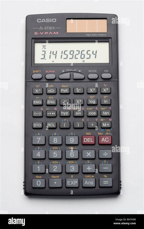 Calculator On A White Background Displaying Pi Pi Tt Value Of Pi Stock