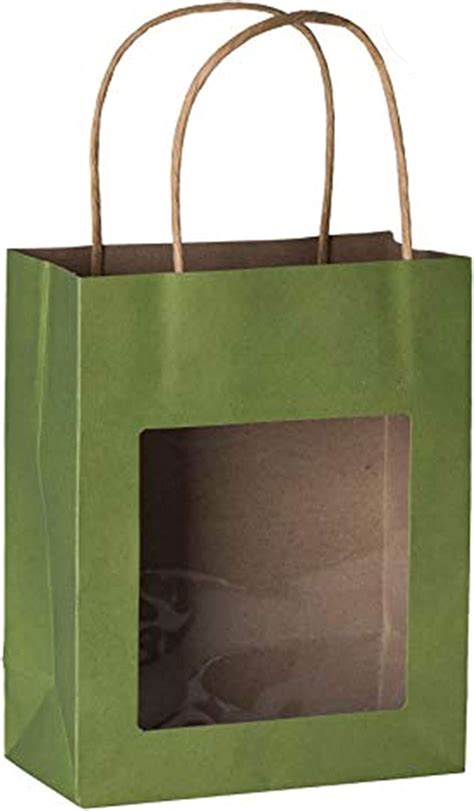 Amazon Hammont Paper Bags With Handle Pack Transparent Gift