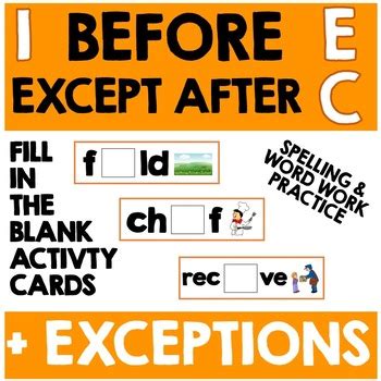 I Before E Except After C Exceptions PACK Reading Passages