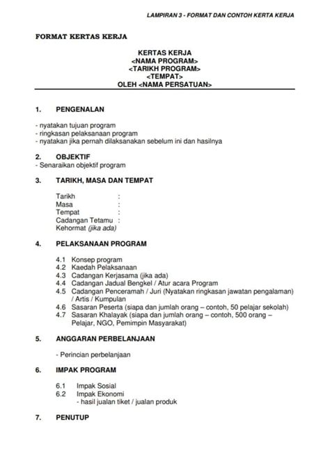 Kertas Kerja Program