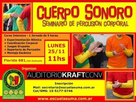 Escuela De M Sica Euma Seminario De Percusi N Corporal Cuerpo Sonoro