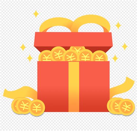 Gold Coin Gift Box Red Envelope Gold Gift Boxes Gift Box Png Image