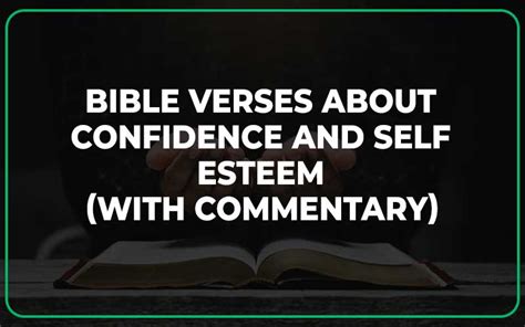 25 Bible Verses About Confidence And Self Esteem With Commentary