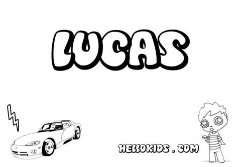 Lucas Name Coloring Page Coloring Pages