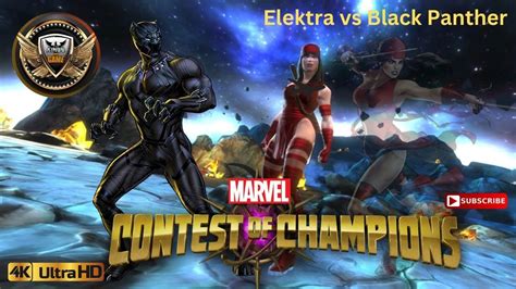 Marvel Contest Of Champions Elektra Vs Black Panther Marvel Champions Spiderman Fight