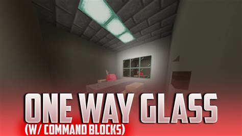 How To Make One Way Glass In Minecraft Bedrock No Mods 2021 Roleplay Adventure Map Youtube