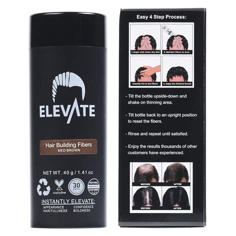 Buy Elevate Hair Fibers For Thinning Hair Medium Brown Giant G