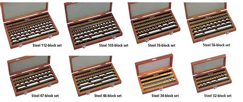 Mitutoyo Series Metric Inch Rectangular Gauge Block Sets