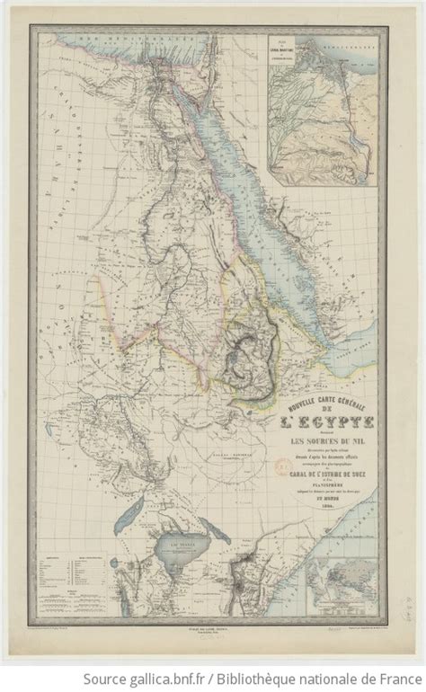 Nouvelle Carte G N Rale De L Egypte Donnant Les Sources Du Nil