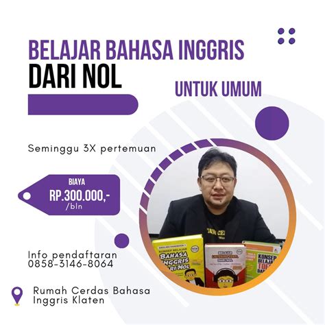 Tempat Les Bahasa Inggris Terbaik Di Klaten 085831468064 Rumah Cerdas