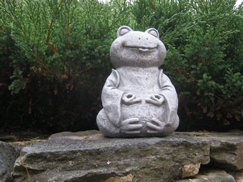 Frog Statue Zen Frog Buddha Meditating Yogi Frog Concrete Etsy Frog