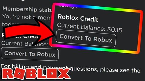 How To Convert Roblox Credit For Robux NEW UPDATE ROBLOX YouTube