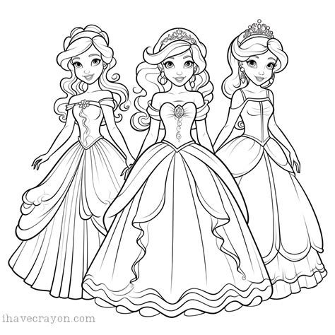 Princess Dresses Coloring Pages Unlock The Magic