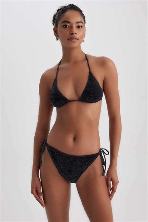 Siyah Kad N Fall In Love Regular Fit Simli Kuma Bikini Alt