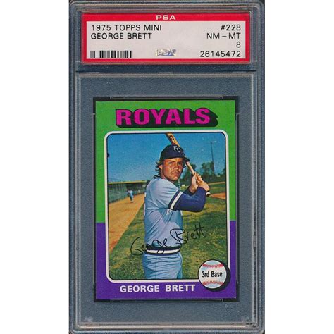 George Brett 1975 Topps Mini RC 228 PSA 8 Pristine Auction