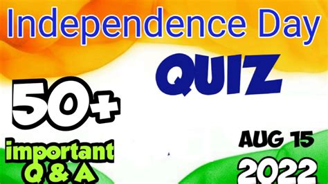 Independence Day Quiz In English August Quiz In English Quiz On