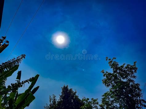 Blue Sky with Sun at Noon with Low Lighting Stock Image - Image of ...