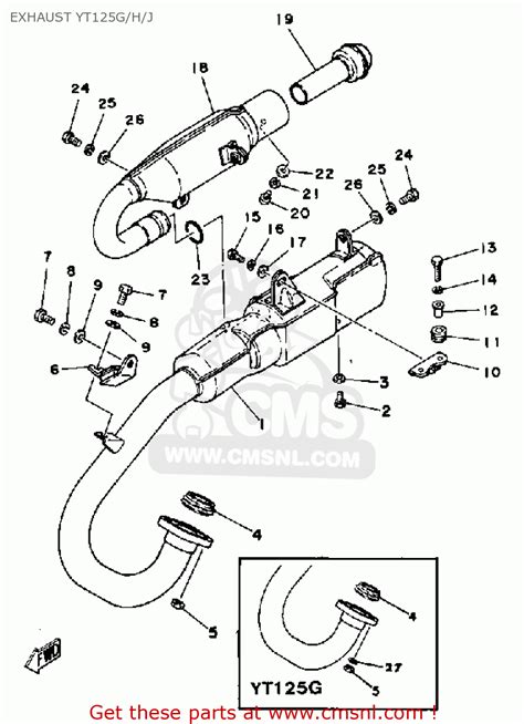 Yamaha Yt125g 1980 Exhaust Yt125ghj Buy Original Exhaust Yt125ghj
